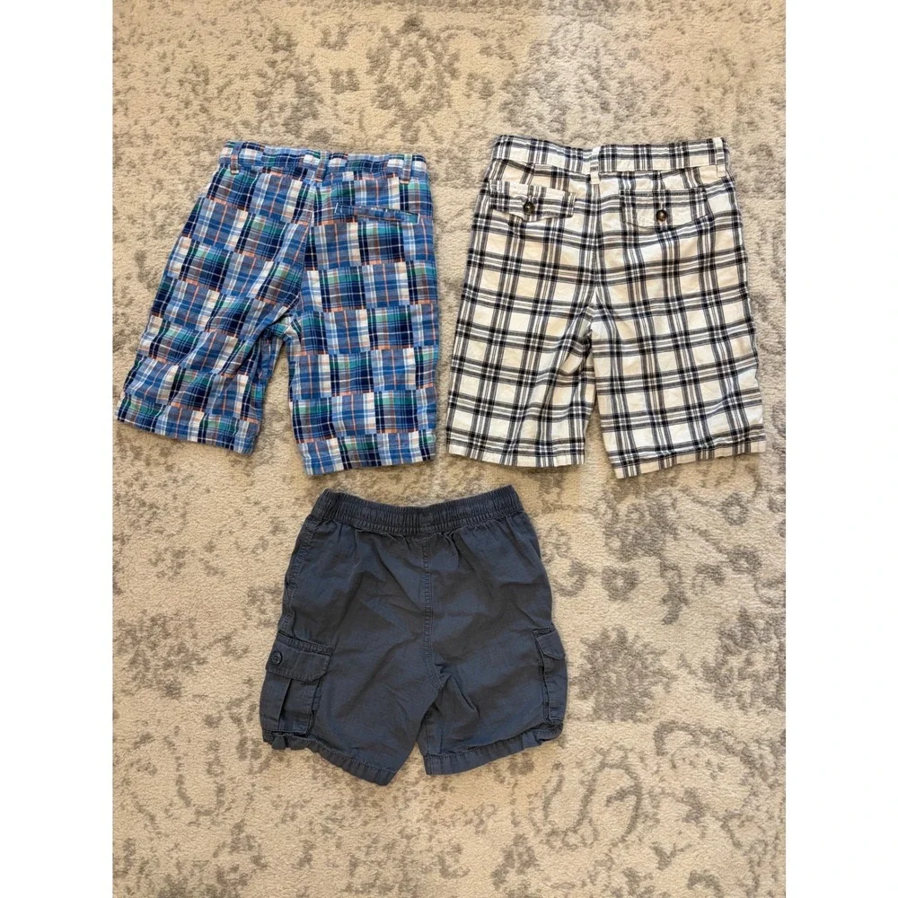 Boys Shorts Bundle Size 7 Nautica Plaid Hope & Henry Tea Collection Cargo 3pk